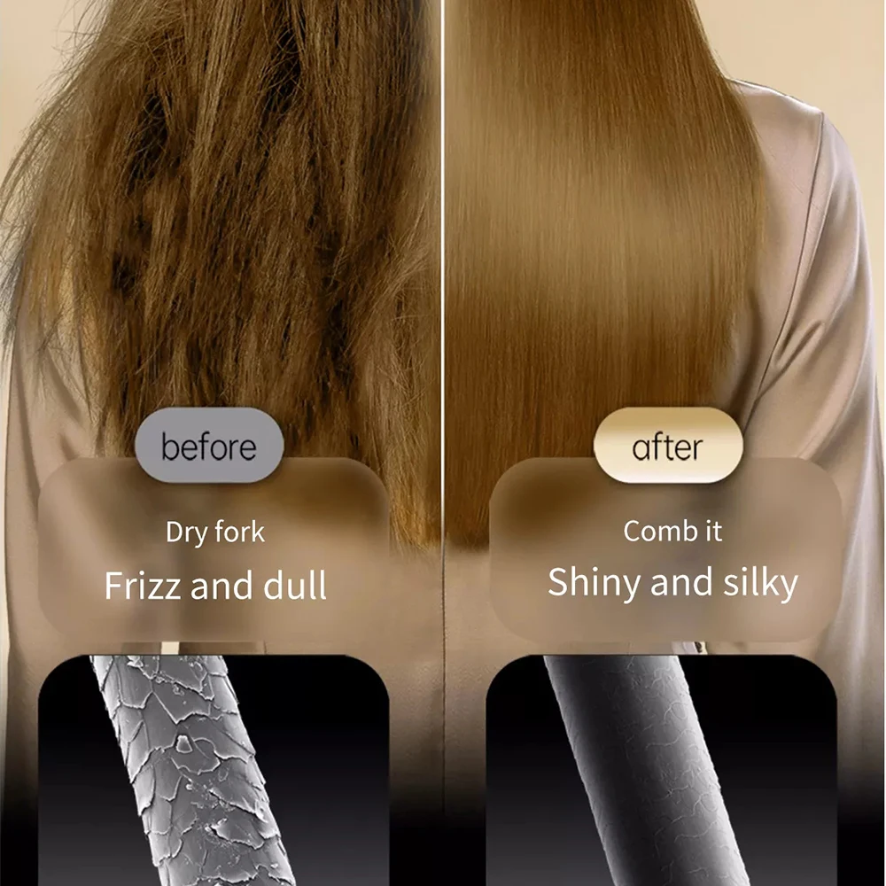 New 3IN1 Hot Air Brush Electric Anion Hair Dryer Comb Multifunctional Straightener Curler Wet and Dry Fast Heating Styling Tools