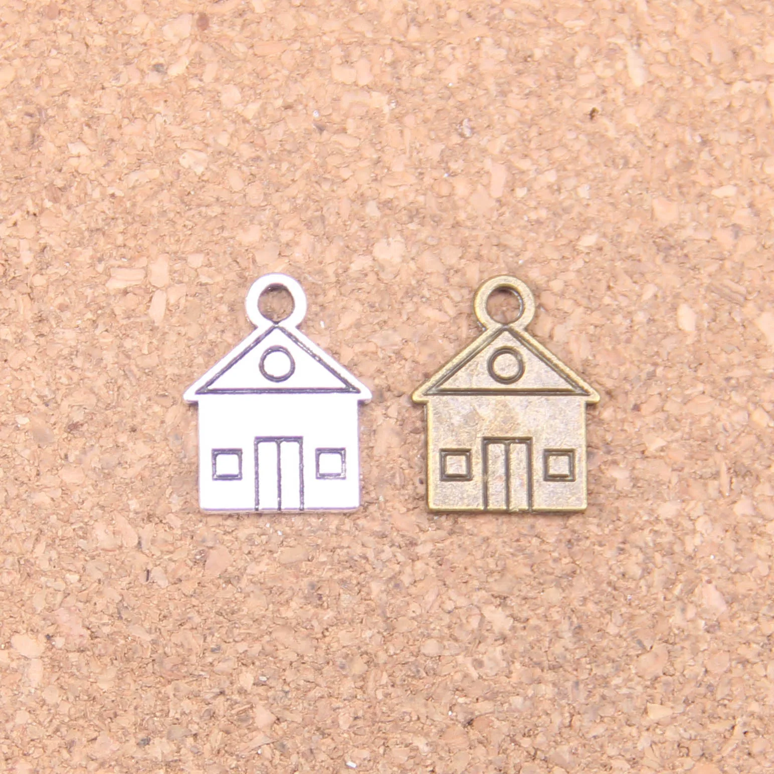 145pcs Charms Cabin House Building 16x12mm Antique Pendants,Vintage Tibetan Silver Jewelry,DIY For Bracelet Necklace