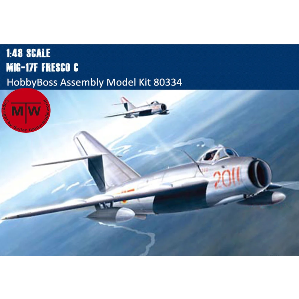 

HobbyBoss 80334 1/48 Scale MiG-17F Fresco C Fighter Military Plastic Aircraft Assembly Model Ktis