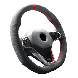 Alfanxi Hand Stitch Alcantara Steering Wheel Cover Compatible with Volkswagen Golf 8 MK8 GTI Golf GTE 2020 2021