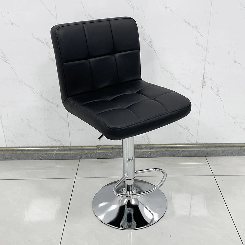 

Height Adjustable Bar Stool with Rotating Backrest with Lifting Function - Metal Frame