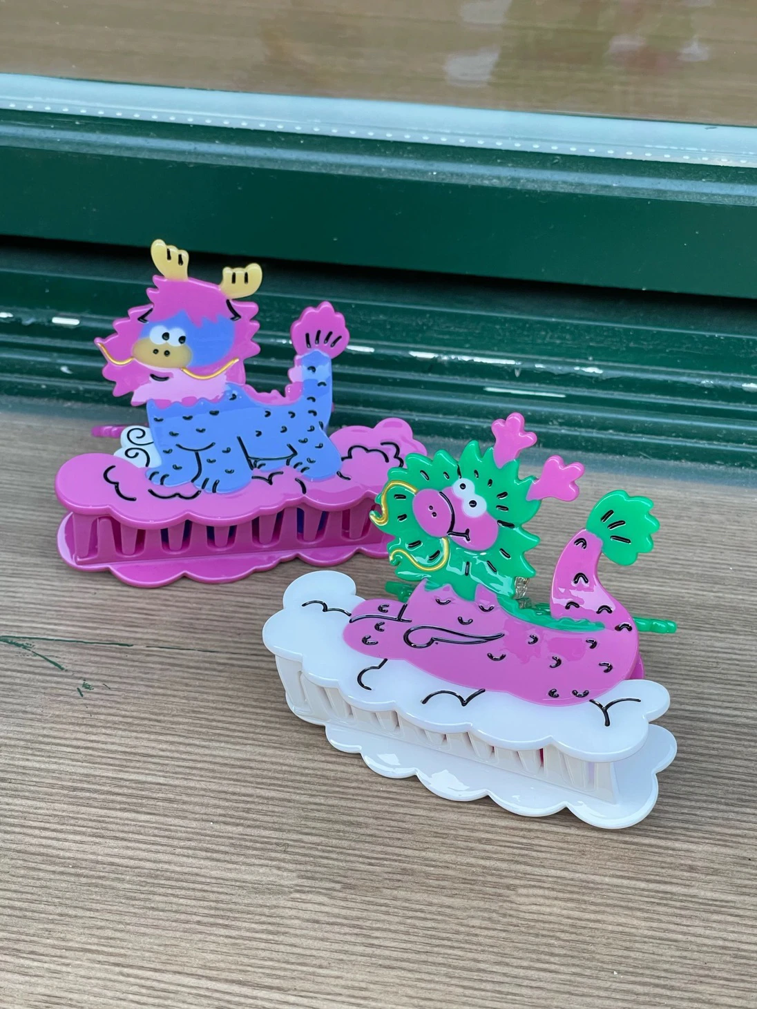 

Colorful Printing Dragon Acetate Hair Clip Blue Purple Hair Claw for Women Girl Party Jewelry Gift 2024 NEW Headwear