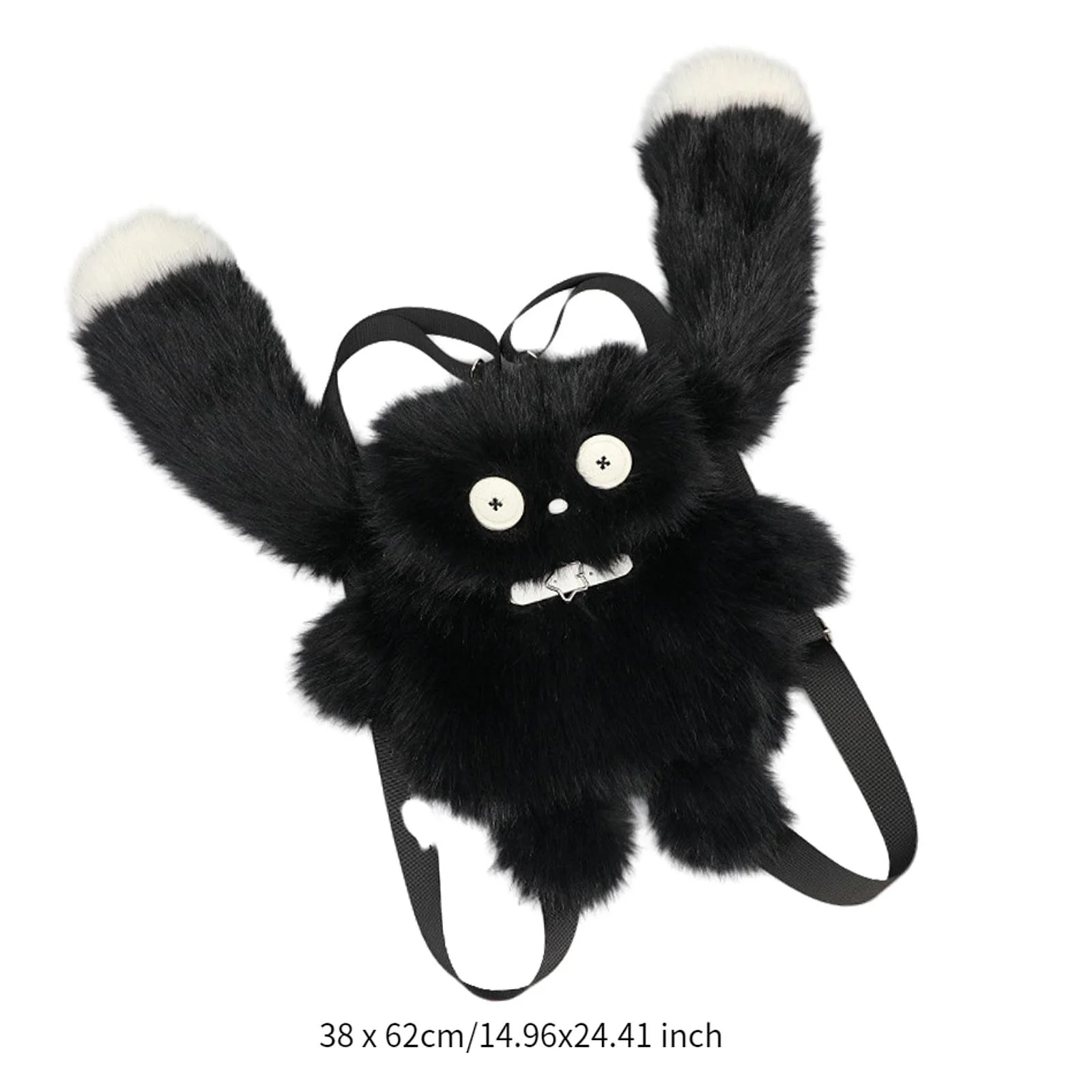 Plüsch-Häschen-Rucksack, Schultasche mit verstellbarem Riemen, weich, für Reisen, lässig, süß