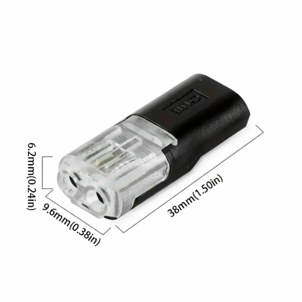 2pin Pluggable Wire Connector 18-24AWG Non Stripping Crimp Terminal Block Solderfree 22-20AWG Spring Scotch Lock