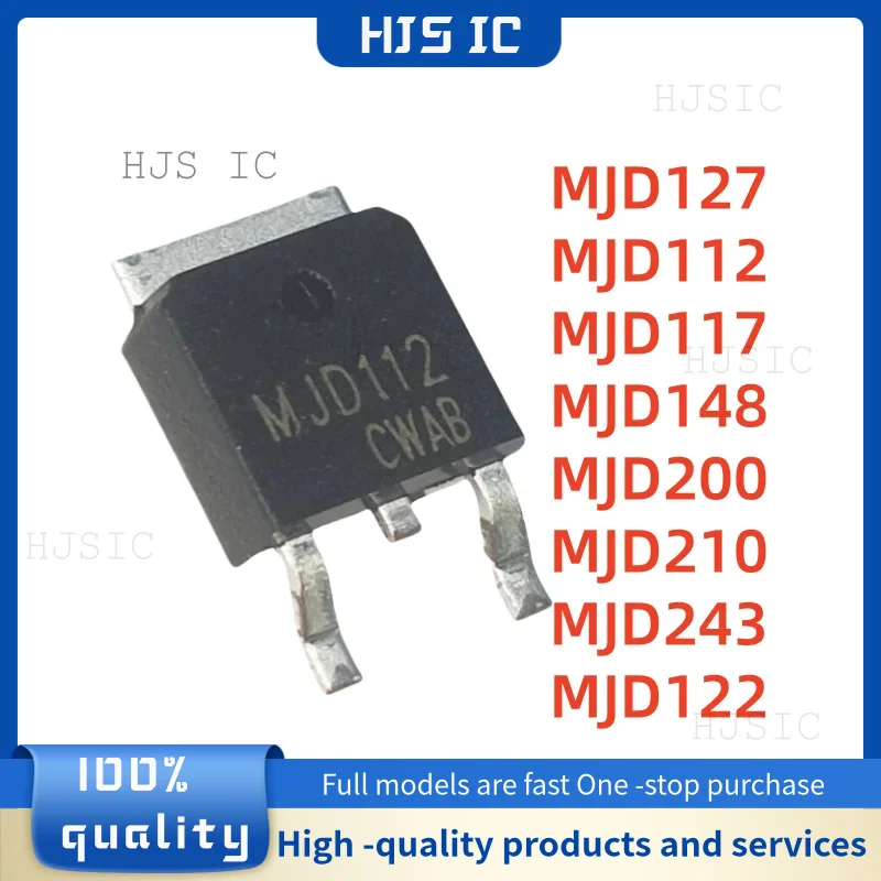 10 قطعة جديد MJD112 D112 MJD117 D117 MJD122 D122 MJD127 D127 MJD148 D148 MJD200 D200 MJD210 D210 MJD243 D243 TO-252 الالكترونيات IC #1