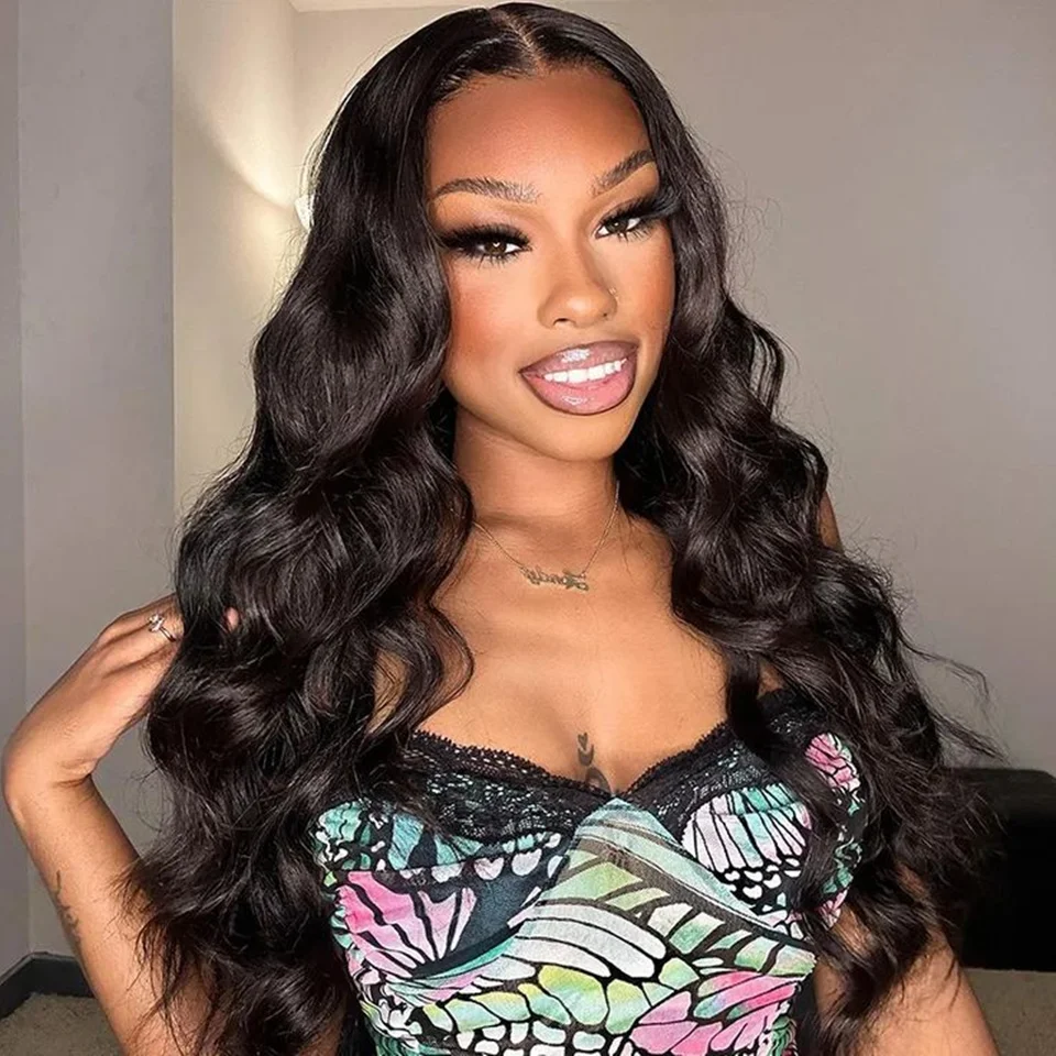 Glueless Wig Human Hair Ready To Wear Body Wave Pre Bleached Hairline 5x5 Lace Closure Wig Wear And Go Glueless Wig Pre Plucked