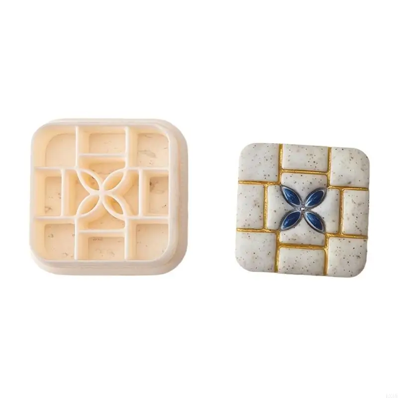 Small Polymer Clay Cutter Mold, Square PLA Press Tool for Earring and Pendant Making, Approx. 3.4 Craft Size