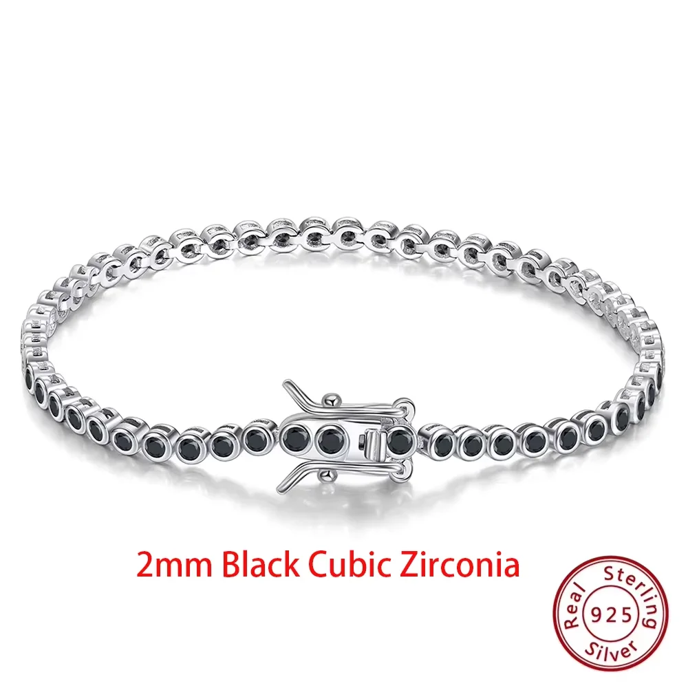 Rinntin SB143 Tennis Bracelet Sterling Silver Clear Cubic Zirconia 3