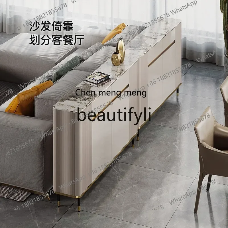 2003Ultra-thin dining side cabinet light luxury living room sofa backrest cabinet narrow household tea cabinet storage