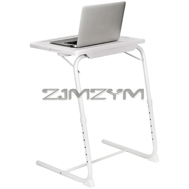 Folding Computer Table Bedside Portable Simple Bed Bedroom Lazy Learning Lift Table with 6 Height & 3 Tilt Angle Adjustment