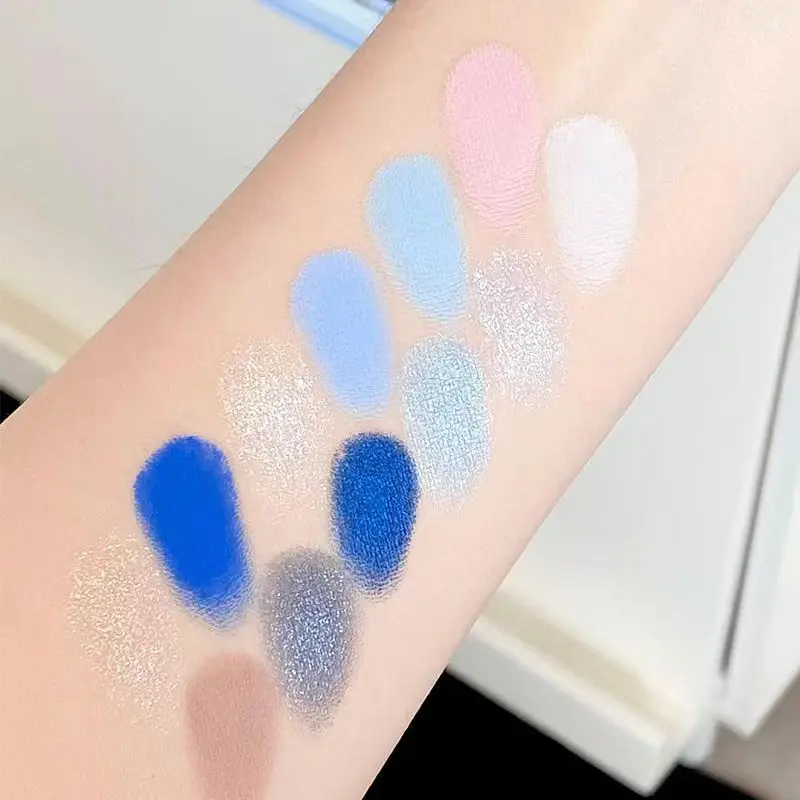 パーフェクトダイアリー 12 色アイシャドウパレットアースカラーマットパールアイシャドウハイライトメイクアップ