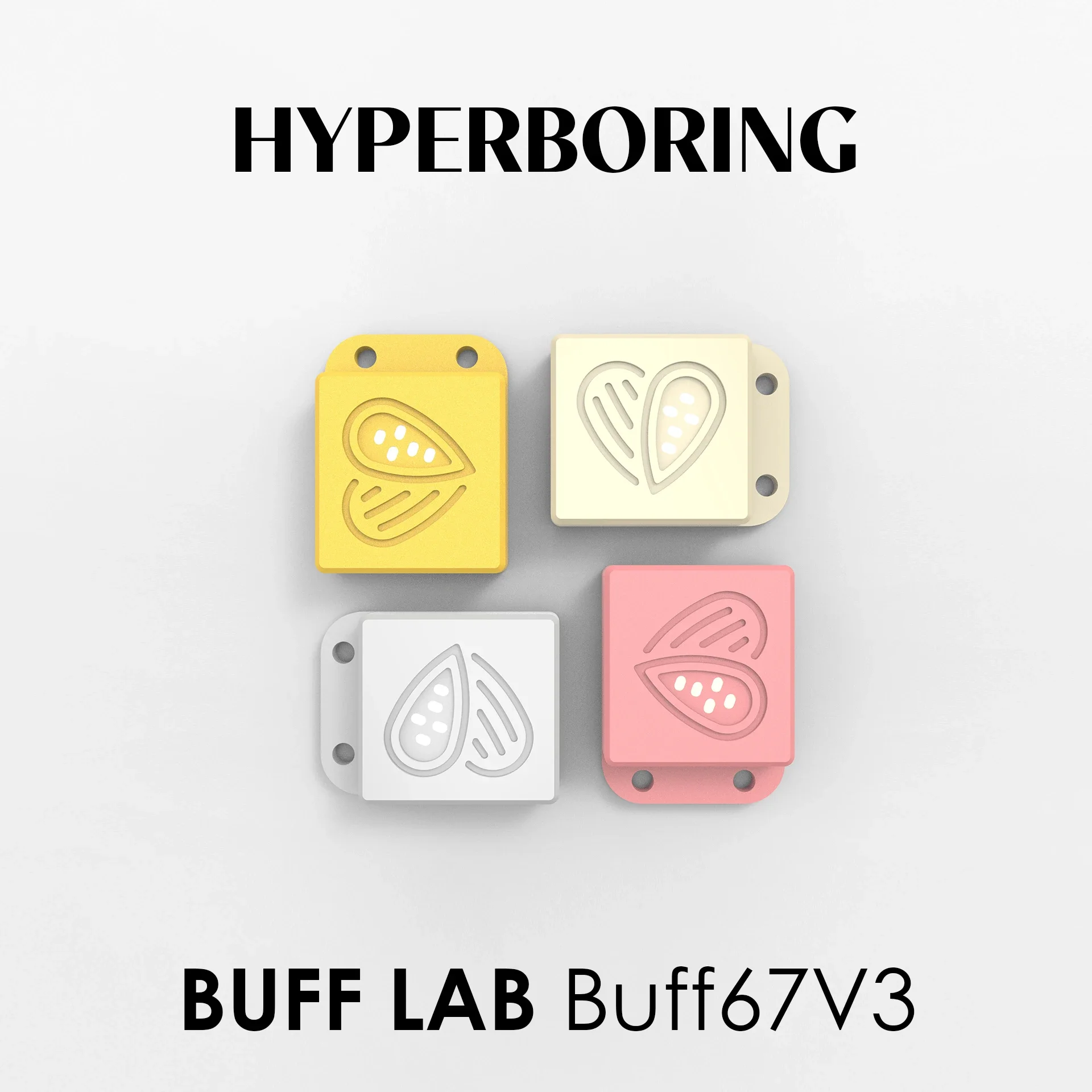 

Hyperboring Buff Lab Buff67 V3 Customized Keyboard Badges Coco DIY Keyboard Kit Pink Yellow White Badge