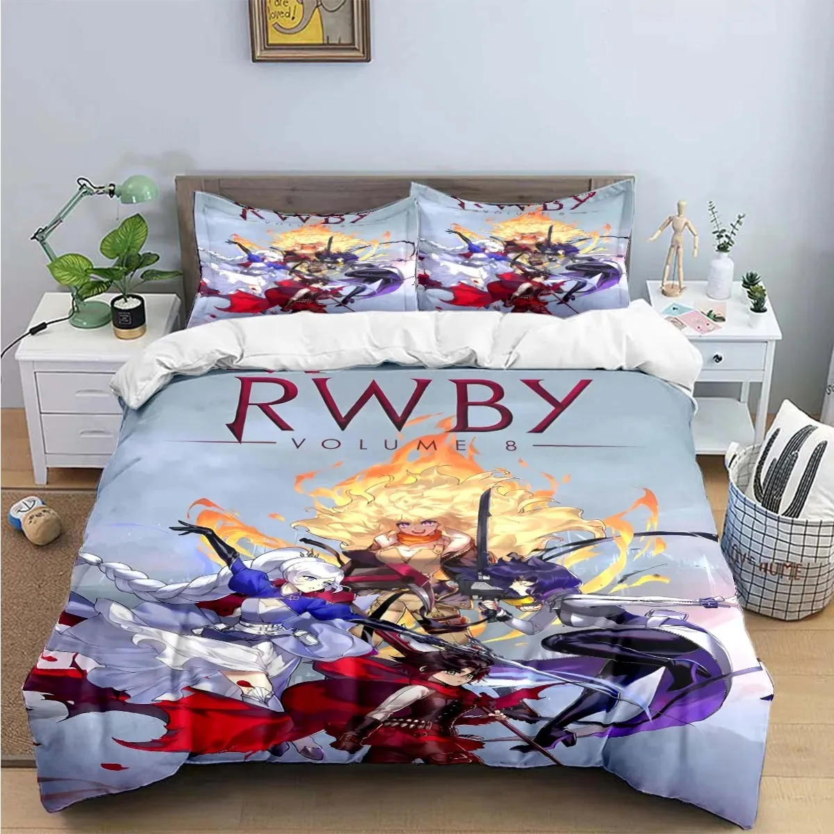 

3D Fashion Cartoon R-RWBY Print Bedding Sets Bed Supplies Set Duvet Cover Bed Comforter Set Bedding Set Luxury Gift