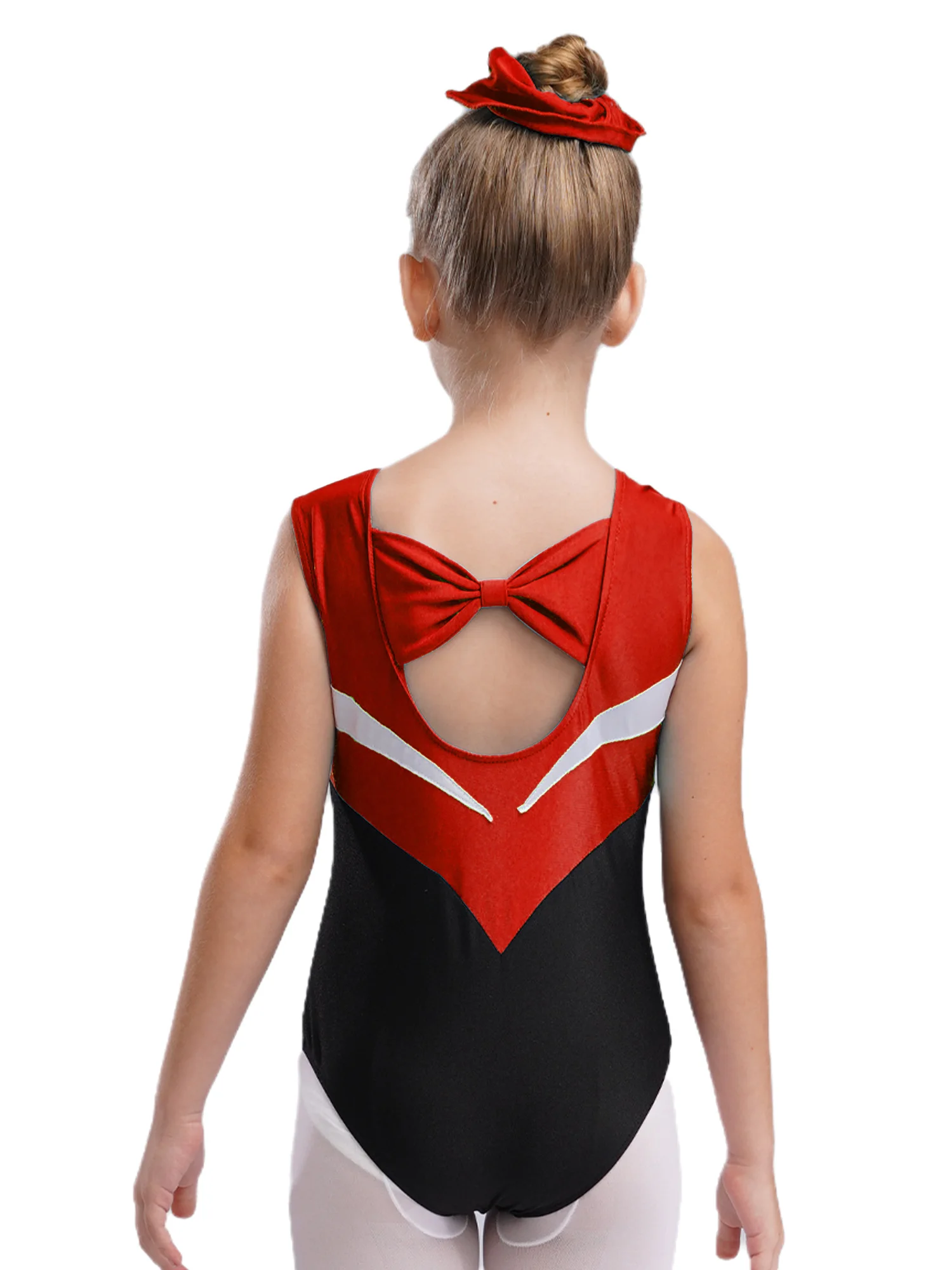 3 pçs meninas moda bloco de cores ginástica dança esportes conjunto um ombro sem mangas colheita topo + shorts + collant para festa desempenho