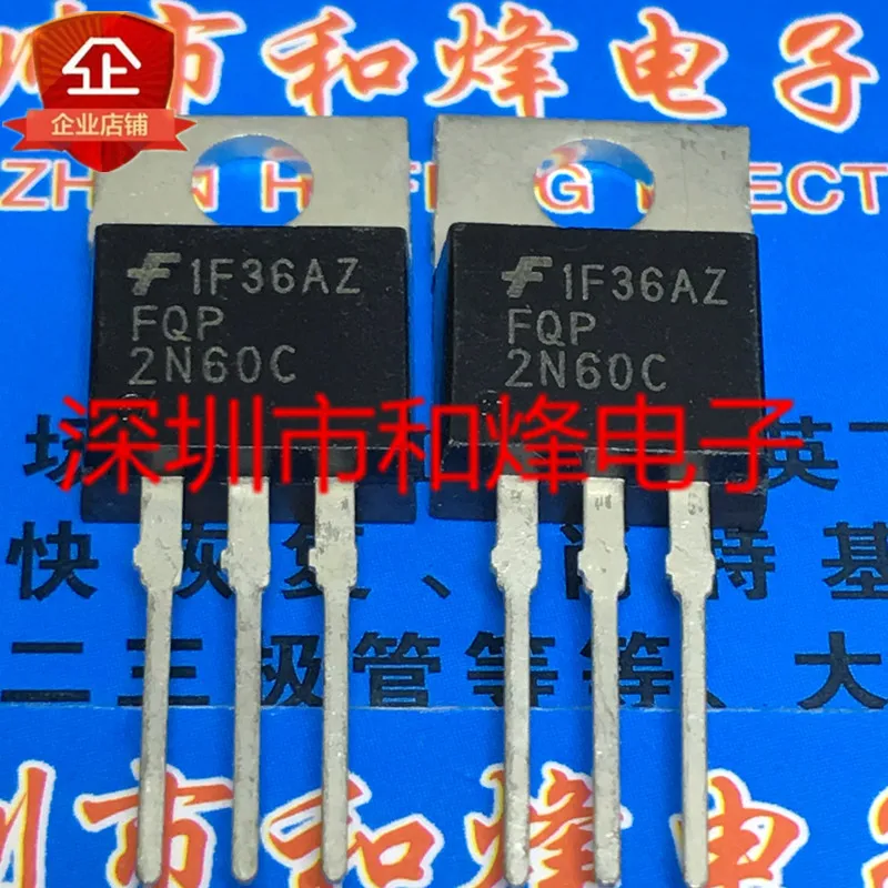 5 pieces FQP2N60C  TO-220 600V 2A