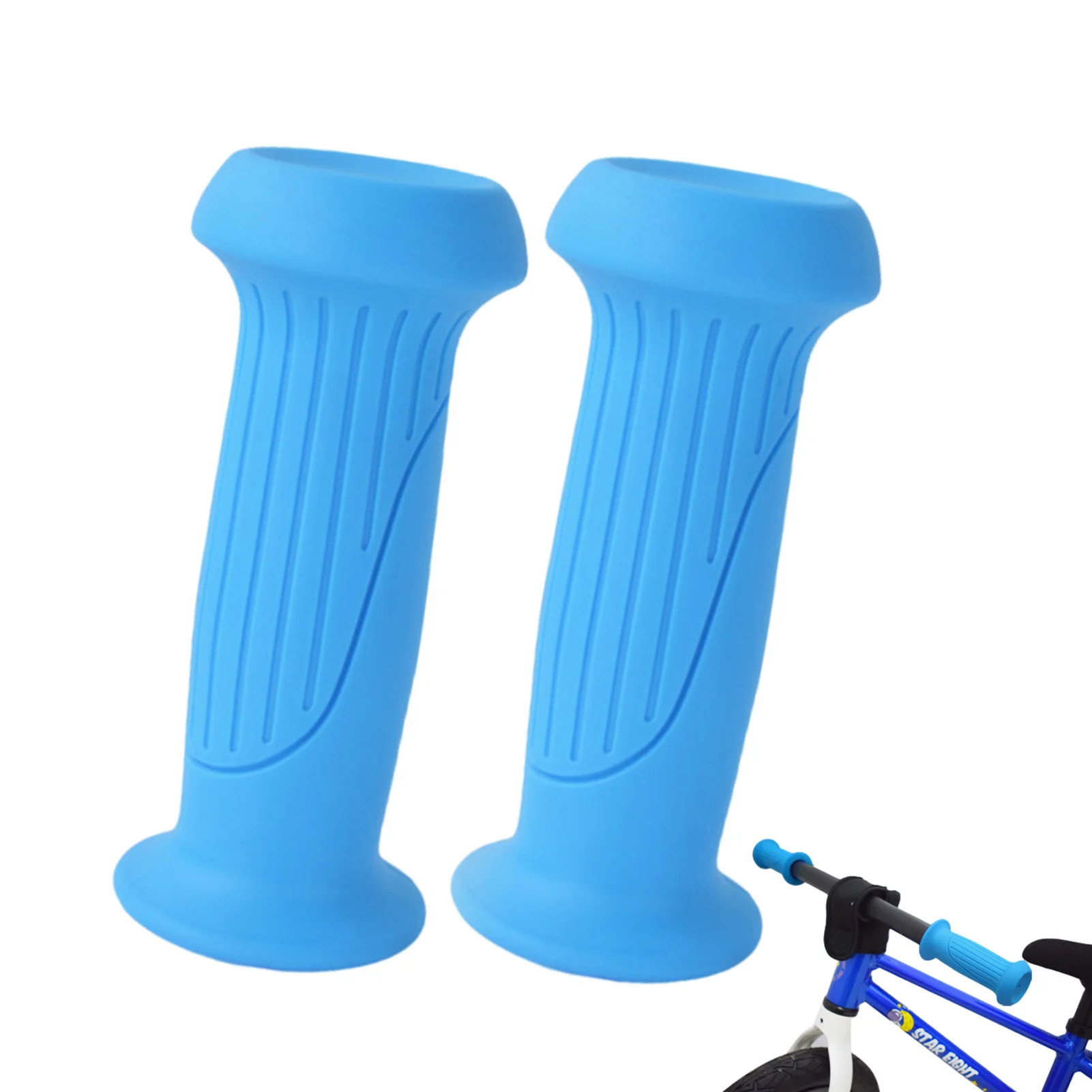 1Pair Rubber Grip Handle Bike Handlebar Grips Cover Anti-skid Bicycle Tricycle Skateboard Scooter For Child Kids