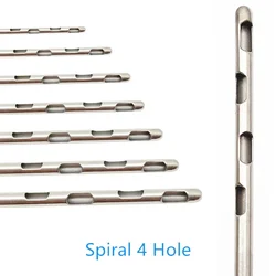 Spiral Four Holes Liposuction Cannula Fat Transfer Needle Liposuction Tool Fat Harvesting Cannula for Stem Cells Beauty Use