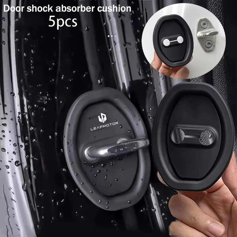 

Комплект из 5 защитных накладок на замки дверей Leapmotor, стильный дизайн, снижает шум при закрывании дверей, красиво смотрится на автомобиле.
