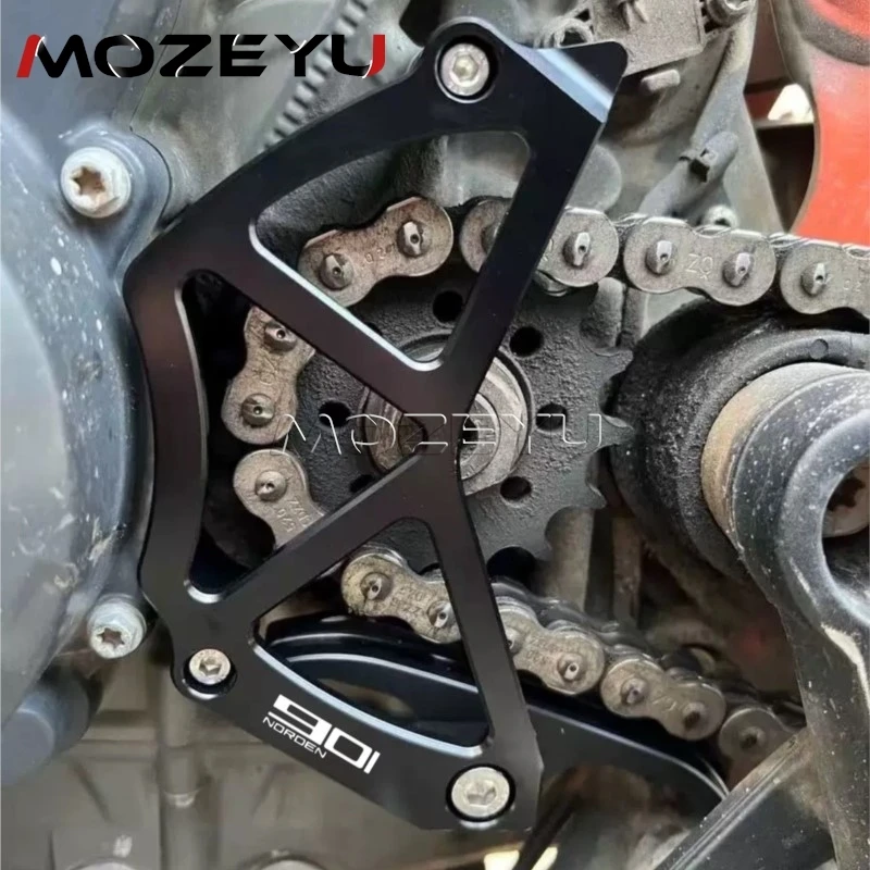 

Chain Guard For Husqvarna Norden 901 2022-2025 2026 Norden901 One Finger Clutch Lever System Front Sprocket Protective Shield