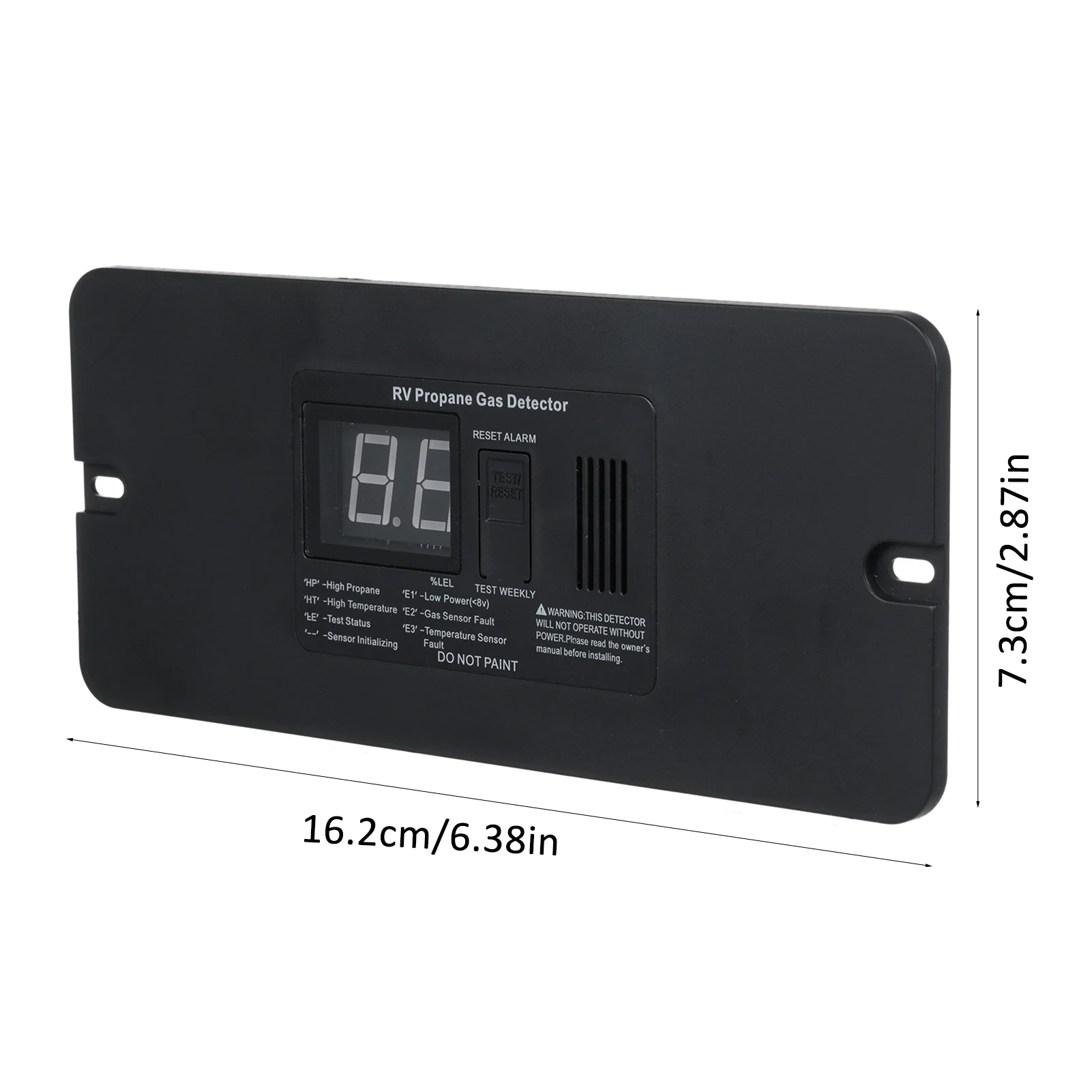 Digital RV Propane Gas Detector with 85dB Loud Alarm, DC 12V Gas Alarm for Trailer Motorhome