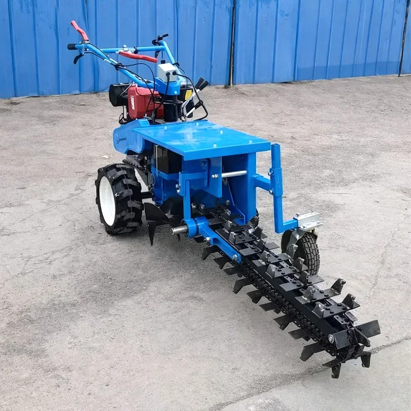 18HP Diesel Mini Chain Trencher High Power Ditching Machine Single Double Chain Custom Design CE Certified for Farm