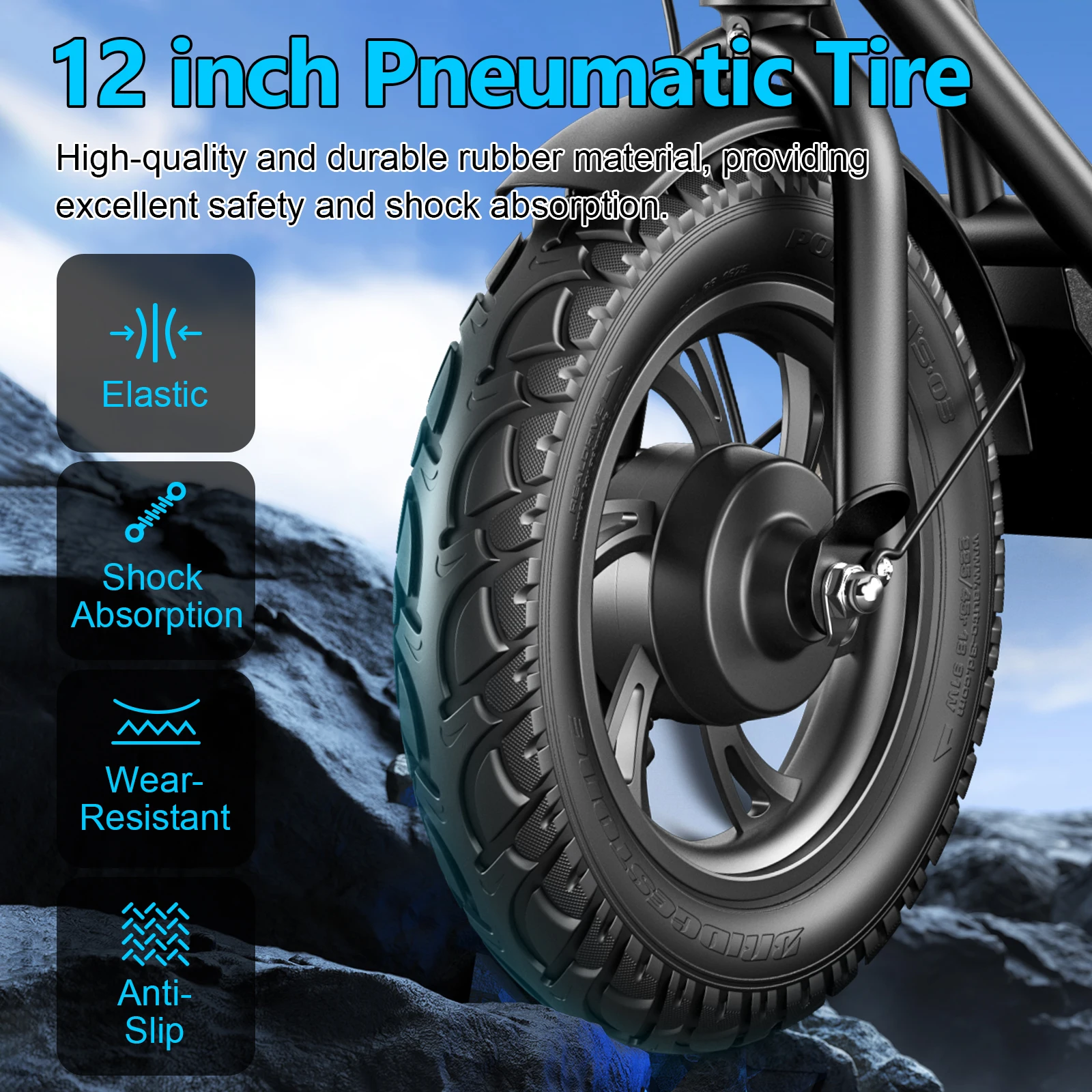 A19 12 Inch Adult Electric Scooter 500W 36V15Ah Foldable E Scooter Max Speed 35km/h 50-60KM Long Range Air Tire Commuter Scooter view 6