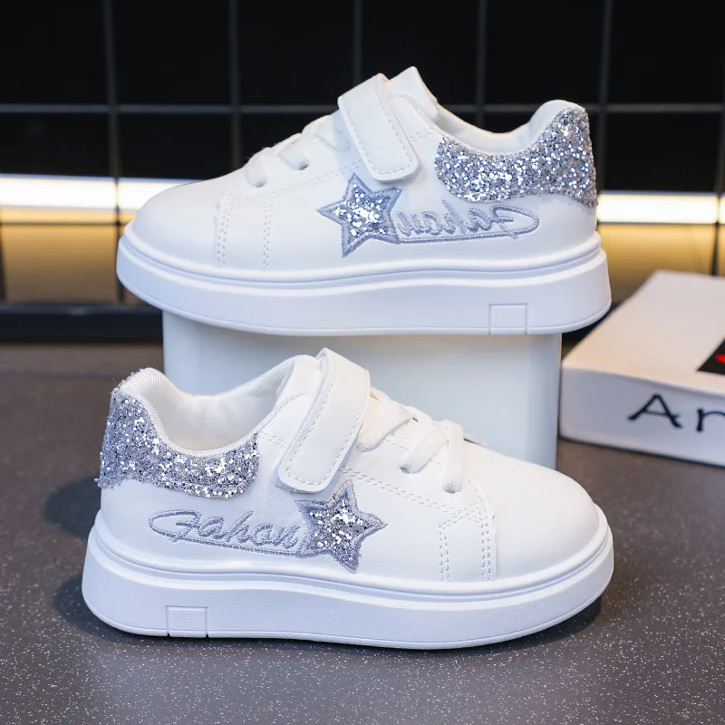 

Kid Shoe Girl Small White Shoes New Leather Single Shoes Boy Versatile Sneakers Shoe Fashion Soft Soled Casual Shoes Zapatillas