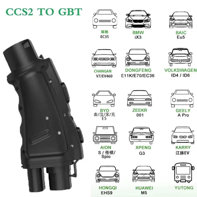 300A CCS2 To GBT Adapter EV Charging Adapter For NIO AITO BYD Electric Vehicles