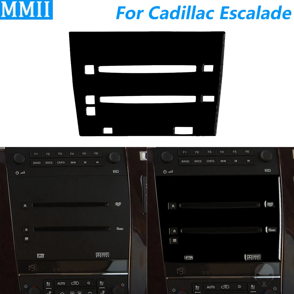 

Для Cadillac Escalade 2007-2014 Piano Black, противозапотевающая приборная панель, вентиляционная панель, крышка, автомобильные аксессуары, внутренняя наклейка