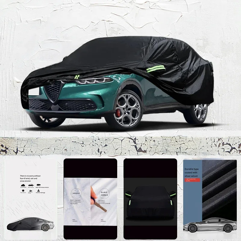 For Alfa-romeo-Tonale Auto Anti snow Anti dust Anti-uv Anti peeling paint And Anti Rainwater 210t car cover Car cover protection