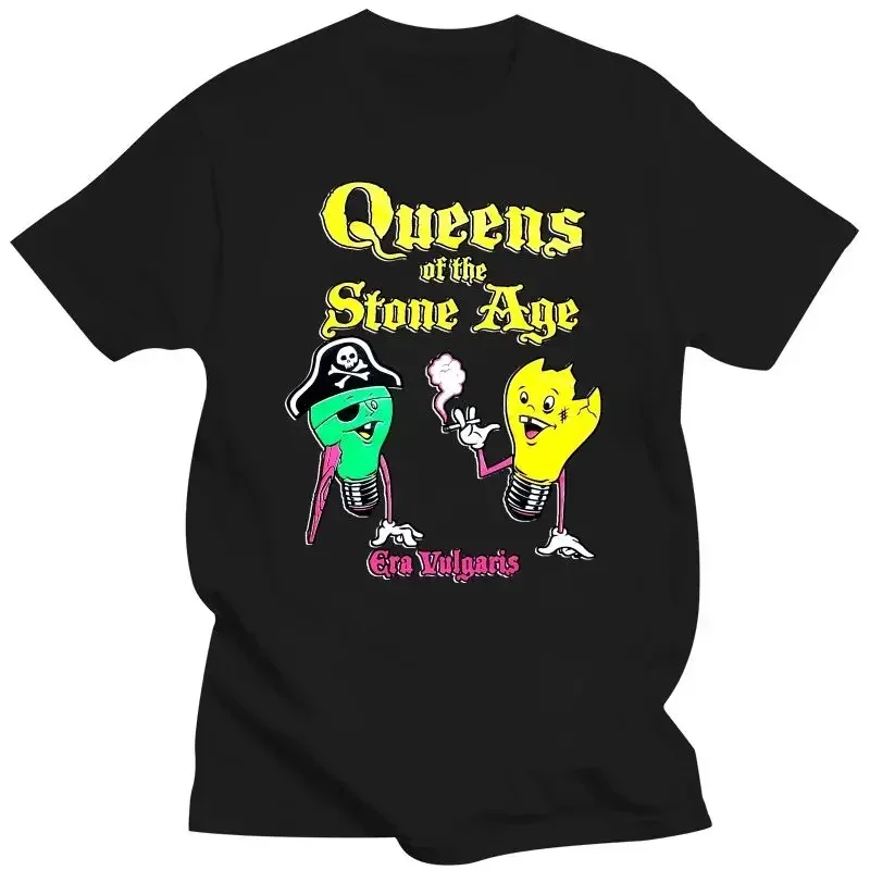 Fun Clothes Queen of The Stone Age Printed T-shirt Cartoon Pattern Cotton Fashion Loose Casual Short Sleeved Clothing