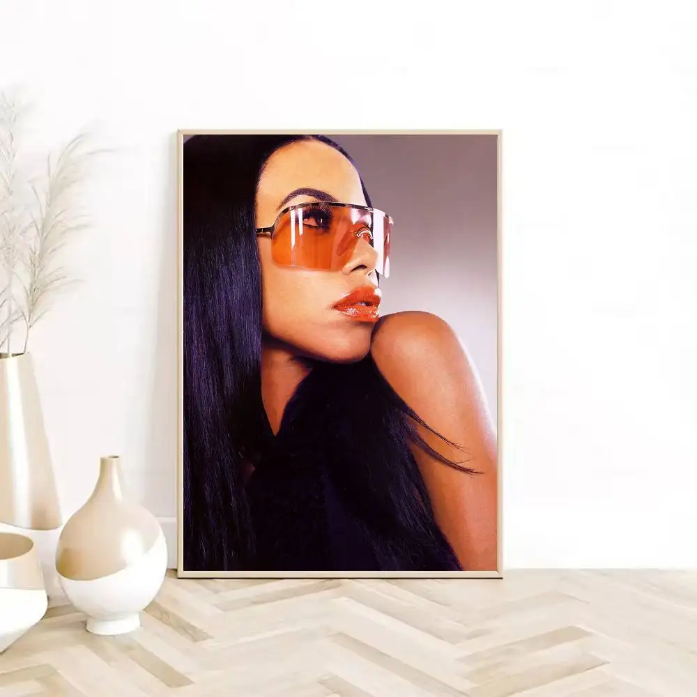 ملصق الممثلة المغني A-Aaliyah HD جدار لزج مقاوم للماء غرفة المعيشة المنزلية غرفة النوم شريط النوم الديكور الجمالي #4