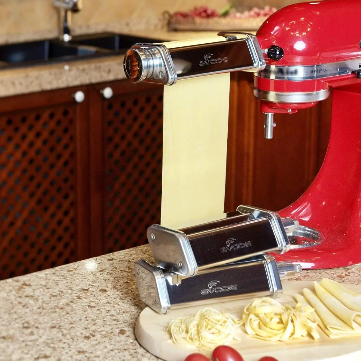 

Chment for Stand Mixer Included Pasta Sheet Roller, Spaghetti Cutter