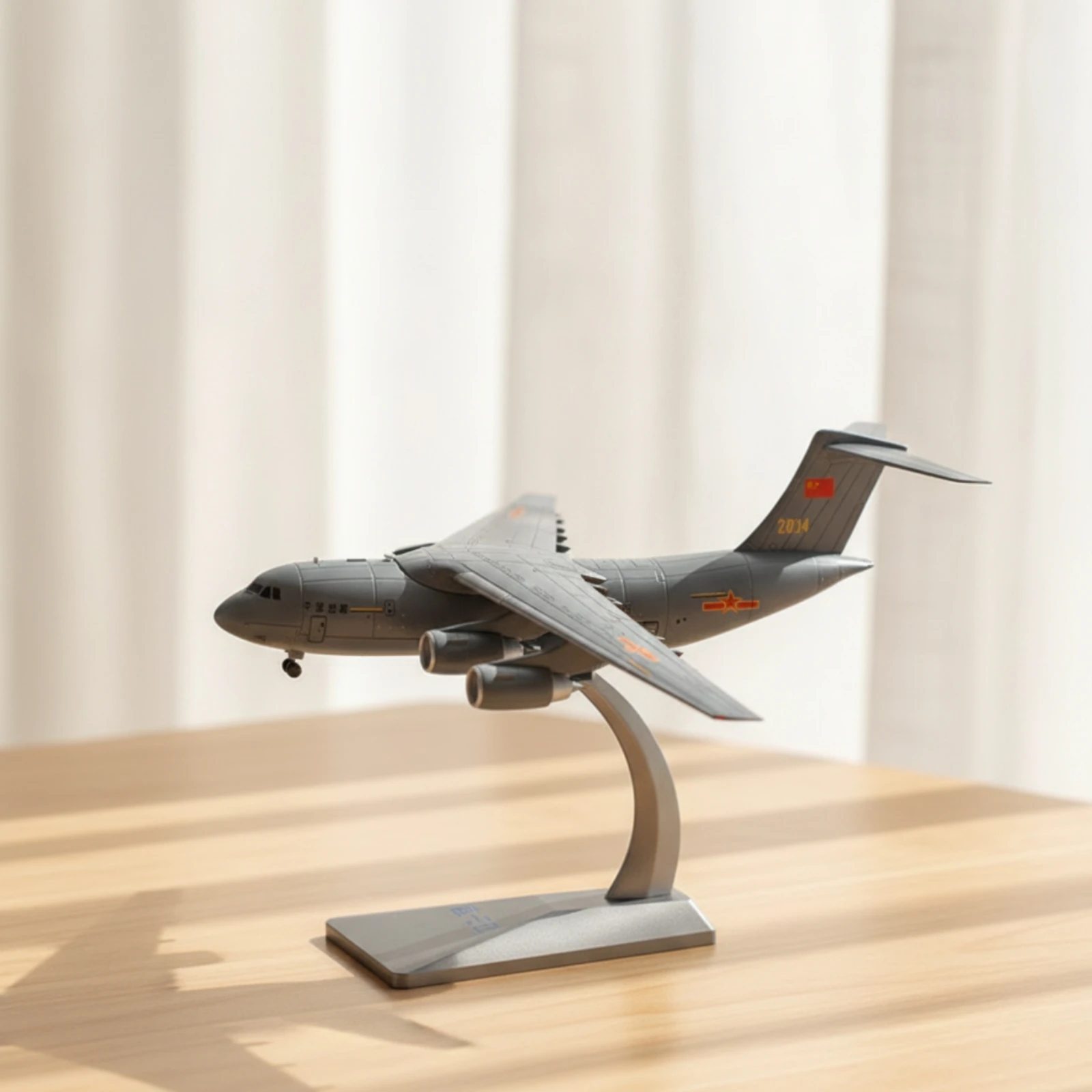 Y-20 Model Detailed Model Aircraft with Stand Tabletop Display-Ready for Aviation Enthusiasts, Desktop, Office