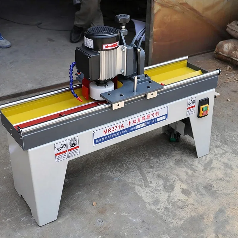 MR207A Electric Knife Sharpener, Surface Planer, Grinding Length 700MM Manual Linear Multifunction Woodworking Grinder