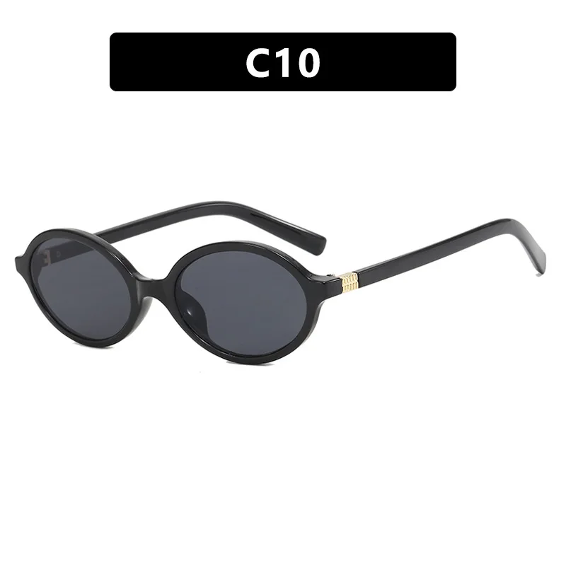 Vintage Oval Sunglasses Women Luxury Brand Designer Small  Anti Blue Light Glasses Retro Fashion Men Leopard Eyegalsses view 6
