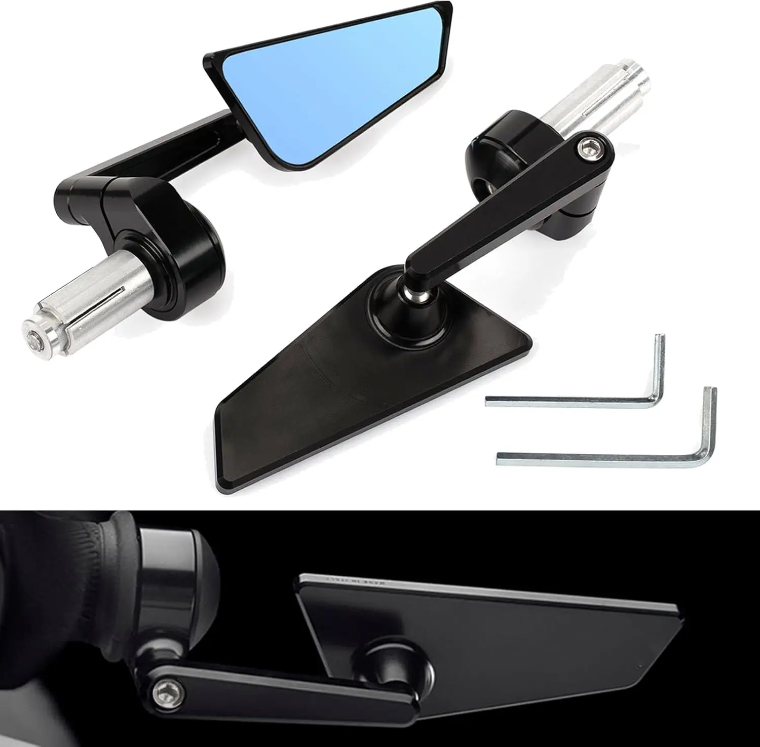 For Universal Motorcycle Rearview Mirrors Scooter Bar End Handlebar Mirror Rear View Mirror Accessories