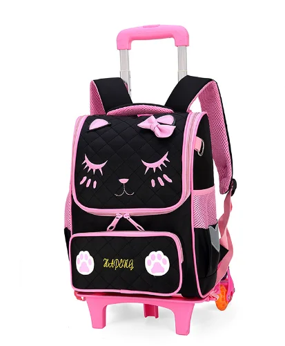 School Trolley Bags Wheeled backpack Bag for kids Rolling school bag School Rolling Backpack for girls backpacks with 6 Wheels