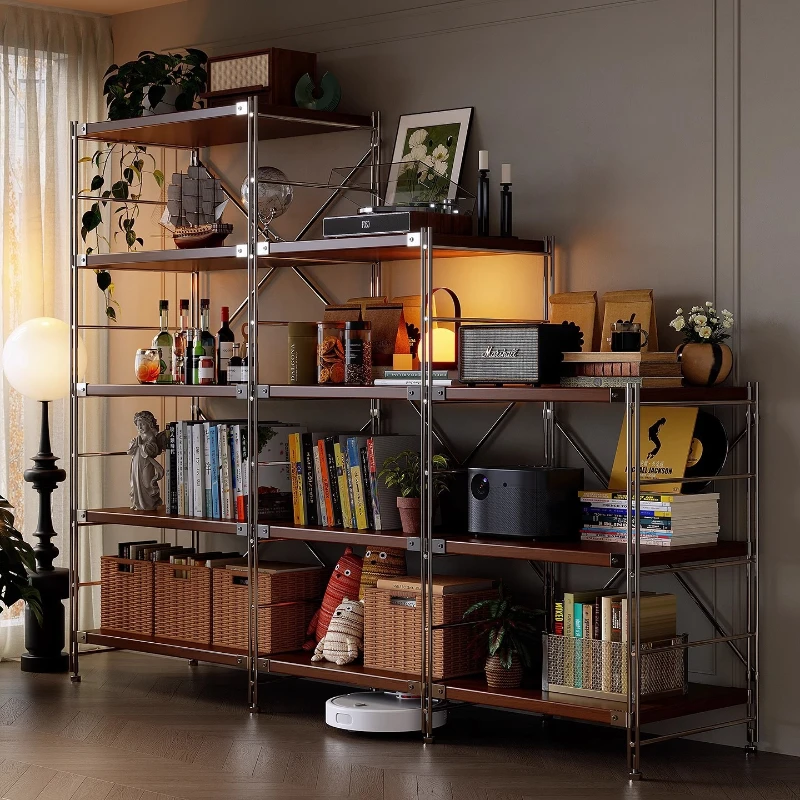 Japanese-style shelves Floor-to-ceiling optical axis Living room Multi-layer storage shelves Kitchen balcony
