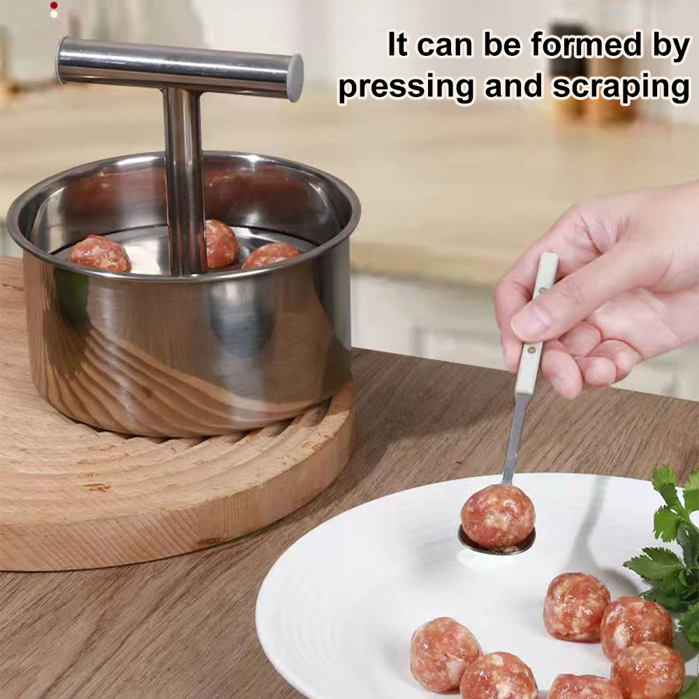 Meatball Shaper Stainless Steel Mince Ball Shaper Meatball Press Mould Meatball Making Tools Kitchen Tool
