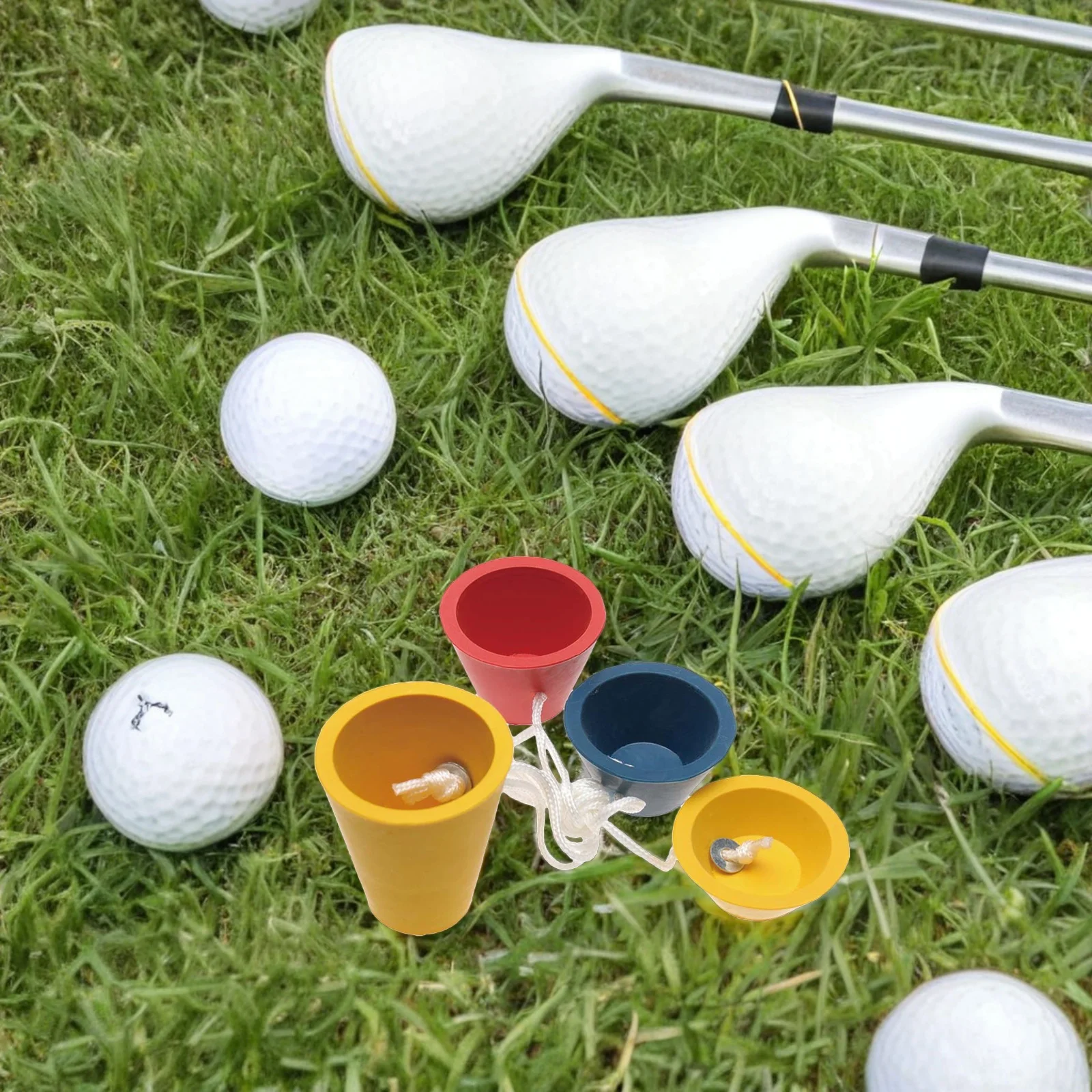 

6 Set Driving Range Tee Golf Practice Tees Accessories Hitting Mats Holder Rubber