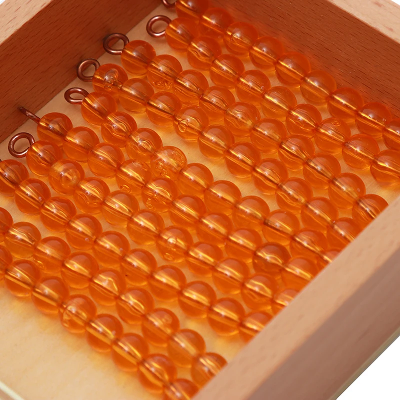 몬테소리 구슬 교구 세구인 틴 보드용 홀더 포함 진주 막대 & 1-9 색깔 구슬 계단 수학 장난감 어린이 숫자 세기 게임