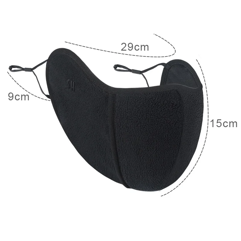 Winter Warm Mask Women Thicke Fleece Thermal Face Cover Windproof Dust-Proof Coldproof Mask Outdoor Running Sports Cycling Masks