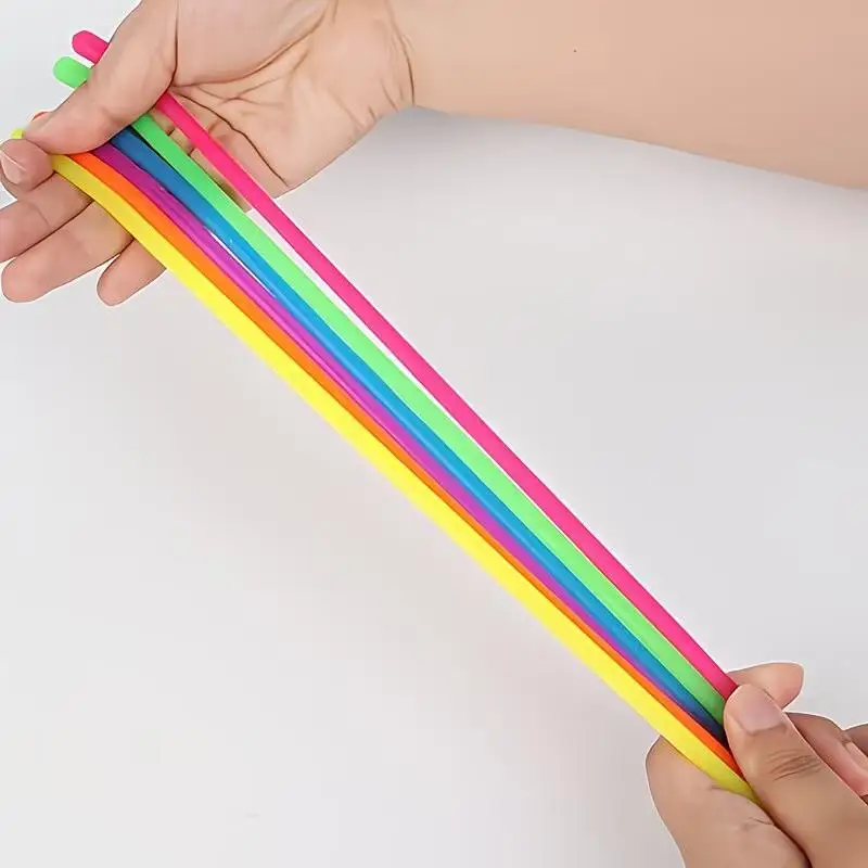 【H】5 Stück Simulierte Elastische Dekompressionsnudeln Dehnbare Schnur-Fidgets Sensorische Spielzeuge zur Armstärkung Stressabbau-Spielzeuge – Detail 7