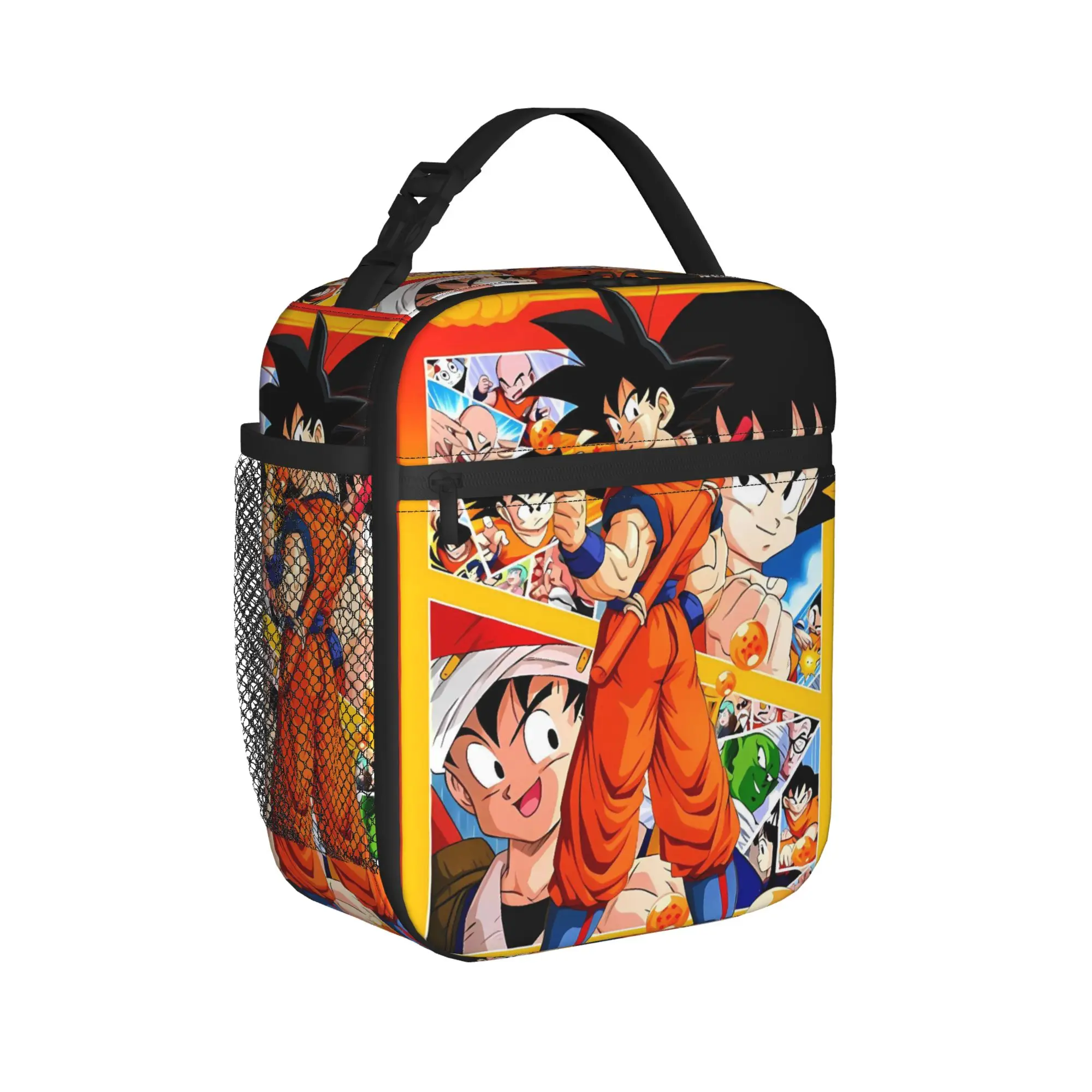 Goku & Friends Dragon Ball Lunch Bag For Women  Print Travel Lunch Box Vintage Portable Insulated Oxford Cooler Bag