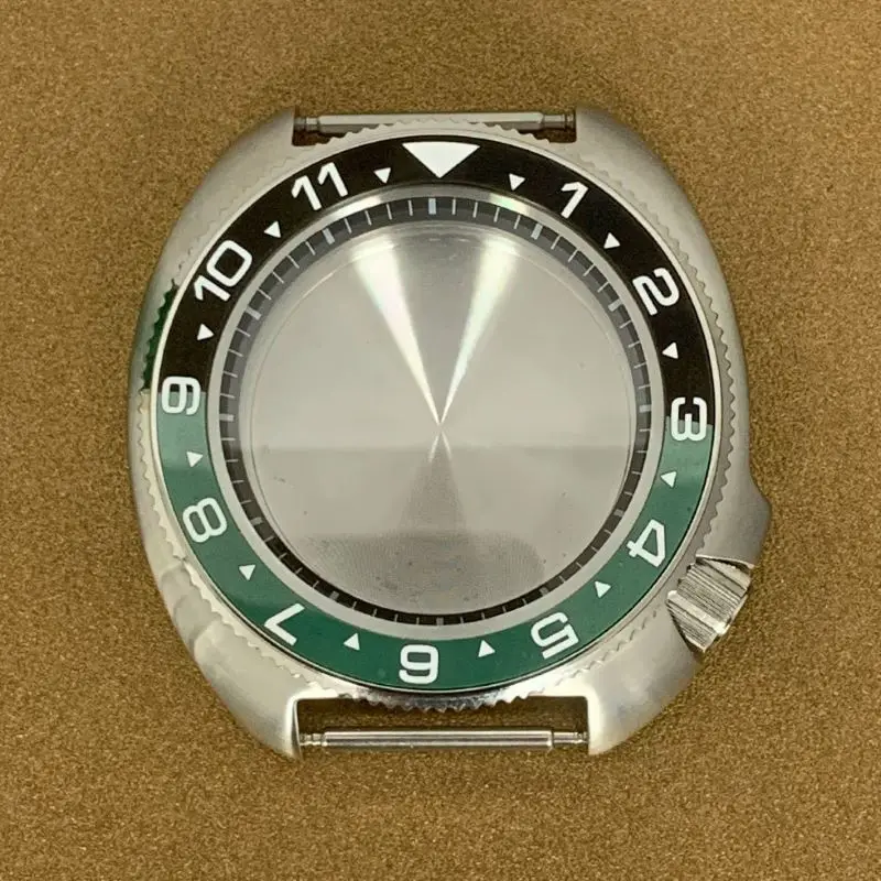 

44mm Silver SKX 6105 Turtle Abalone Watch Case Fits NH35 NH36 7S26 4R Automatic Movement 28.5mm Dial Men's Dive Watch Cases