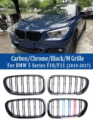 Front Kidney Facelift Bumper M Color Grill For BMW 5 Series F10 F11 2010-2017 M5 Gloss Black Grille 520i 528i 530i Accessories