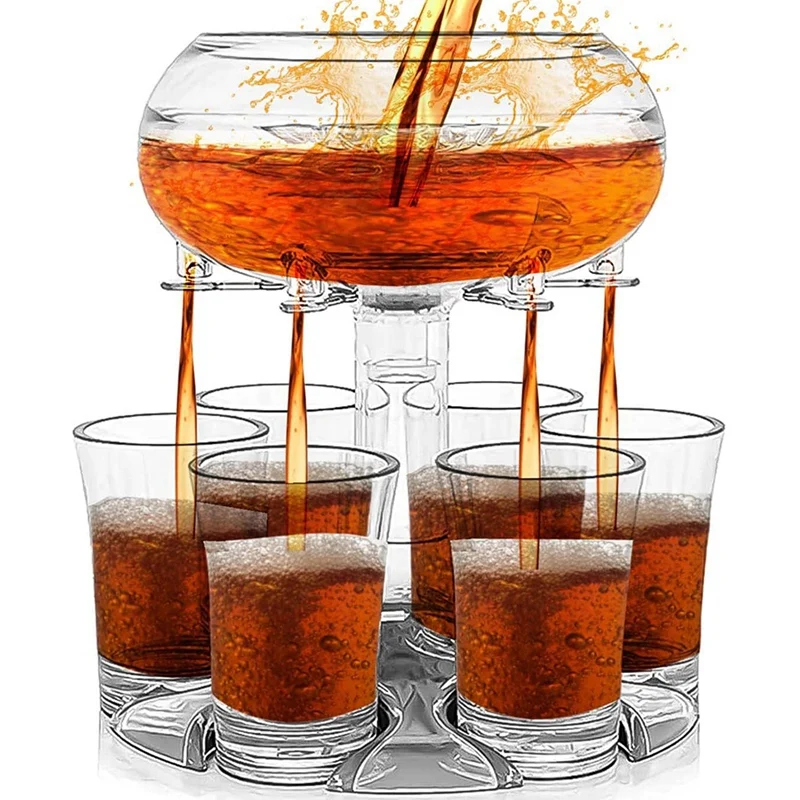 6 Shot Glass Wine Whisky Beer Dispenser Games Dispenser Wine Whisky Beer Wine Liquor Games Drinking-A79M