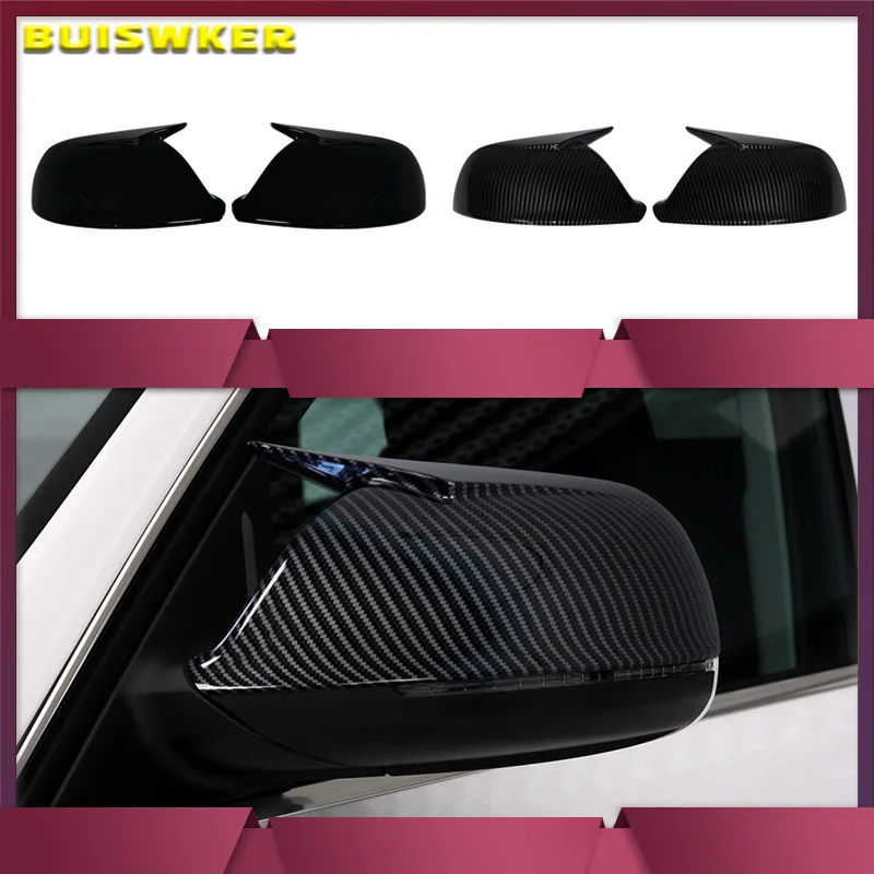  Glossy Black Side Wing Rear View Mirror Cover Case Shell Replace Caps For Audi Q5 SQ5 8R 2009-2017 Q7 4L Facelift 2010-2015