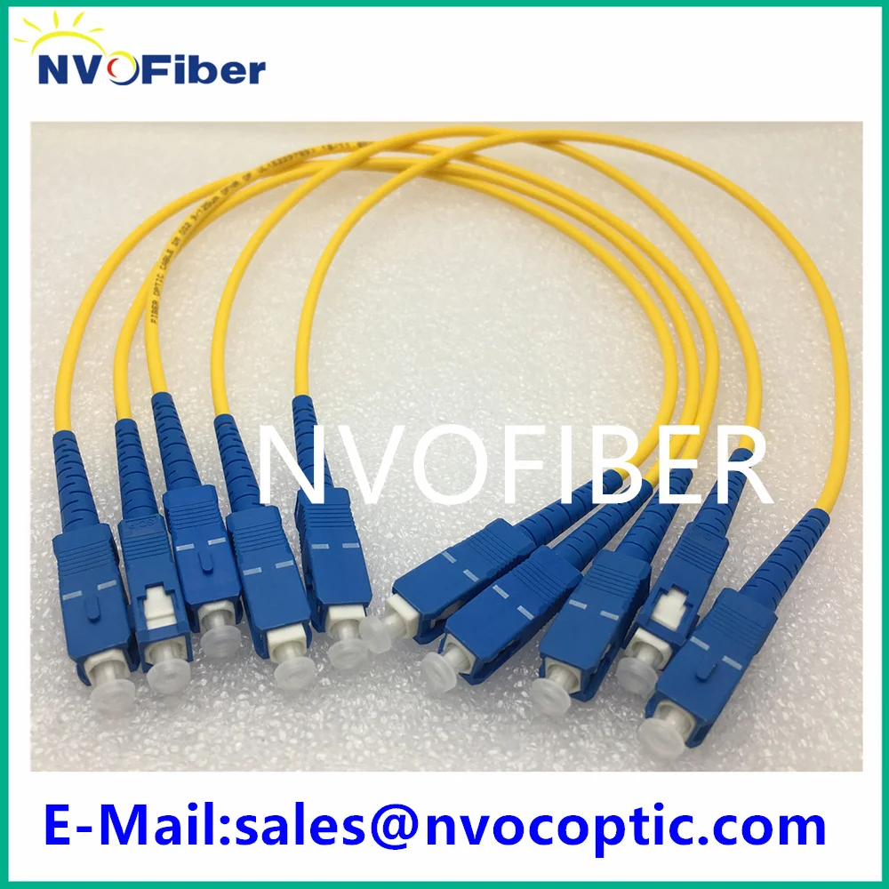 10Pcs SM G657A1,Simplex,2,0mm LSZH Yellow Jacket,0.3/0.5/1M,SC/UPC-ST/FC/LCSC/UPC Fiber Optic Patch Cord Leads/Cable Connector